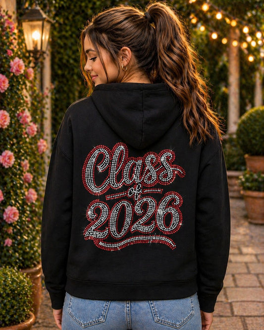 Rhinestone Zip-Up Hoodies